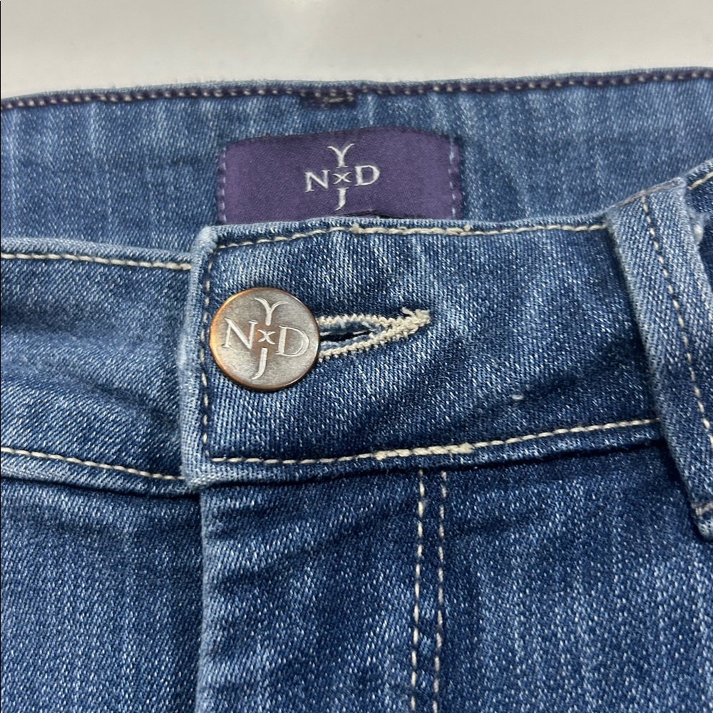 NYDJ Classic Blue Cropped Cuffed Jeans - Picture 6 of 9